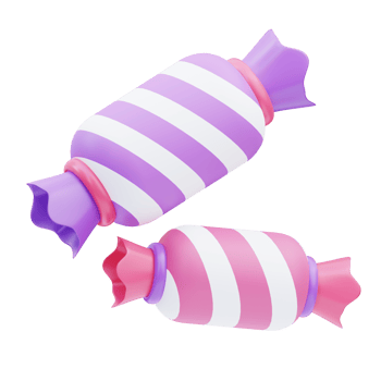 Candy Birthday 3D Illustration png