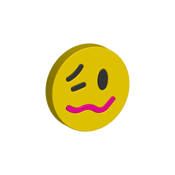 Woozy Face 3D Icon png