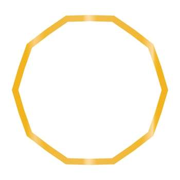 Gold frame isolated on white bg. Vector illustration