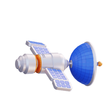 3d illustration of artificial satellite png