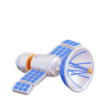 3d illustration of artificial satellite png