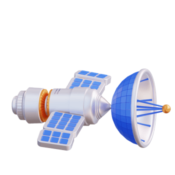 3d illustration of artificial satellite png