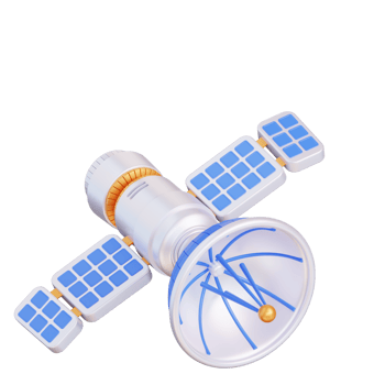 3d illustration of artificial satellite png