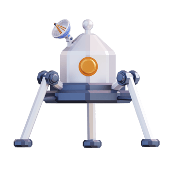 3d illustration of lunar module png