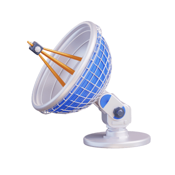3d illustration space antenna png