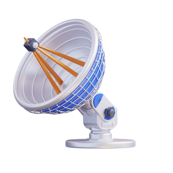 3d illustration space antenna png