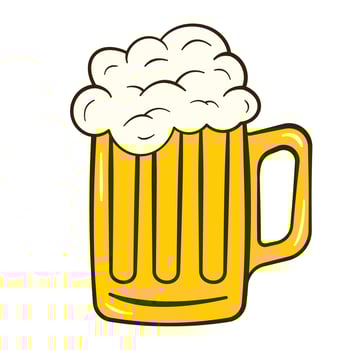 Beer mug with foam vector
