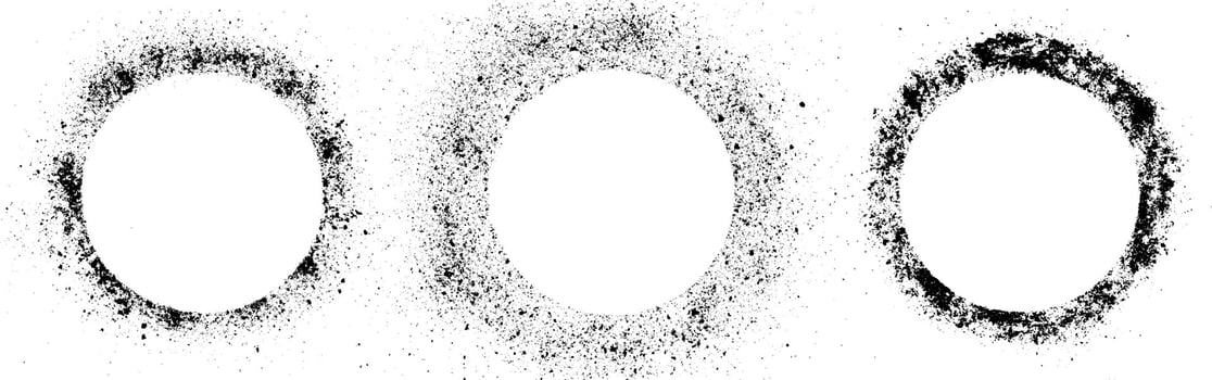 Grunge circle texture effect. Distressed overlay rough textured. Abstract vintage monochrome. Black isolated on white background. Graphic design element halftone style concept for banner, flyer, etc vector