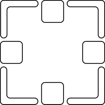 Flat style black line art camera portrait mode. vector