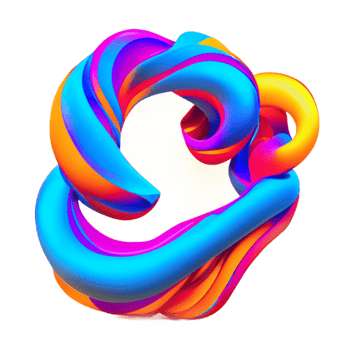 Abstract colorful twisted liquid shape png