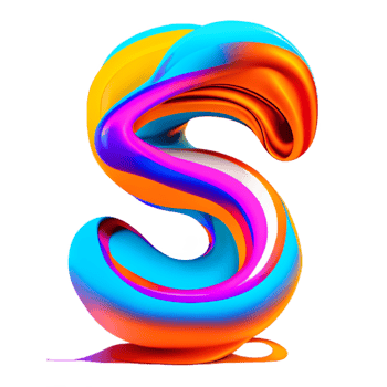Abstract colorful twisted liquid shape png