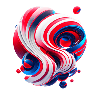 3d abstract colorful twisted liquid shapes creative design element png