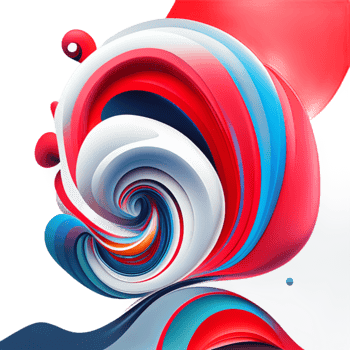 3d abstract colorful twisted liquid shapes creative design element png
