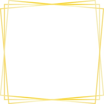Square frame, golden lines, vector. vector