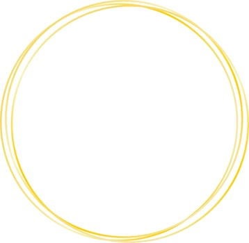 Round frame, golden lines, vector. vector