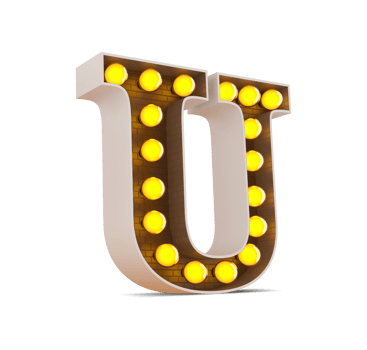 3d alphabet with light bulb. png