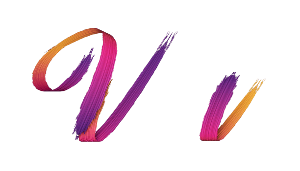 3d alphabet calligraphy oil paint style, 3d rendering png