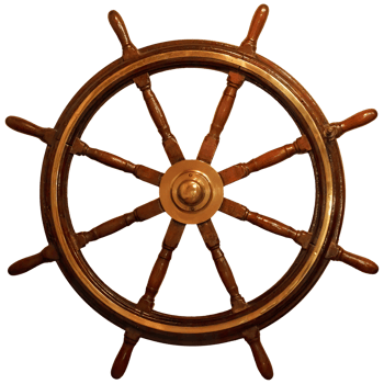 Ship wheel steer a boat png