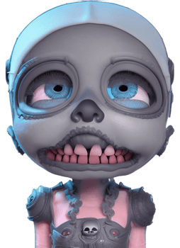 Cool skull illustration, png