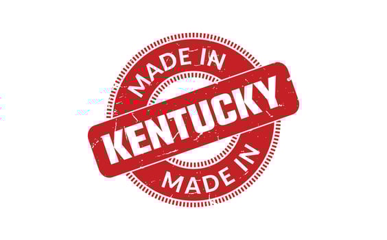 Made In Kentucky Rubber Stamp vector