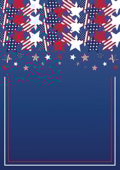 american independence day background, with stars decoration. vector design for banner, greeting card, presentation, brochure, web, social media.