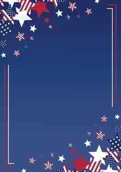 american independence day background, with stars decoration. vector design for banner, greeting card, presentation, brochure, web, social media.