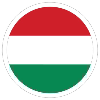 Hungary flag in circle. Flag of Hungary in round circle vector