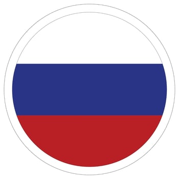 Russian flag in circle. Flag of Russia in rounded circle vector