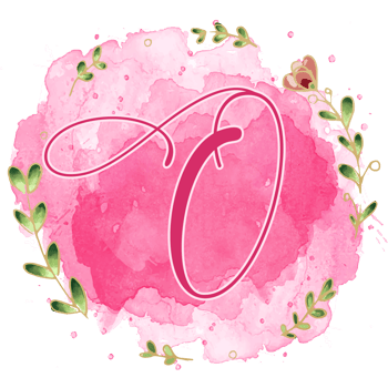 Pink watercolor alphabet set with floral and leaves round frame, includes font or letters and numbers. Beautiful elements for decorative purposes png