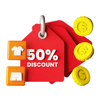 3d icon discount design for your online shop png