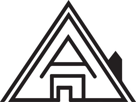 Hand Drawn vintage house logo in flat style png