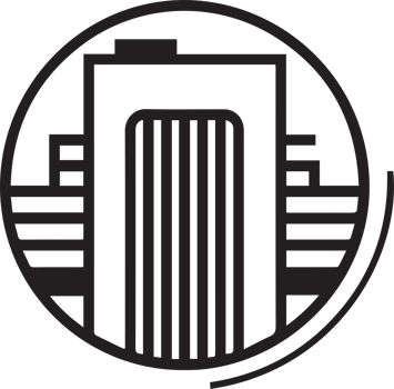 minimalist building logo in flat style png