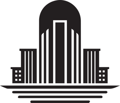 minimalist building logo in flat style png