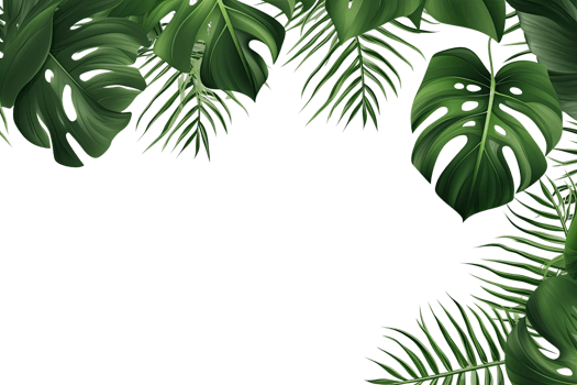 Forest leaf border illustration for fall, card, or banner. png