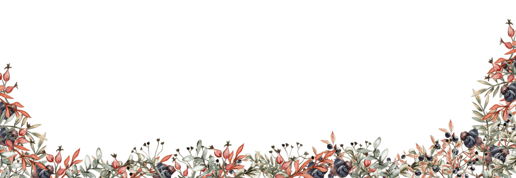 Flowers and leaves autumn border for card. png
