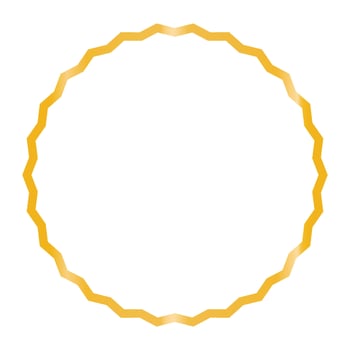 Set of gold frame isolated on white bg. Vector illustration