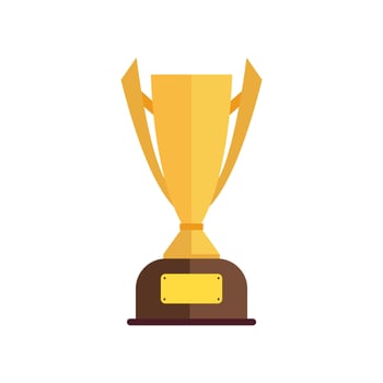 Trophy flat design vector illustration. Champions cup for first place. Prize to the winner. Best champions cup trophy vector design. winner trophy award.