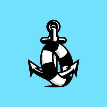 ANCHOR AND BOUYS vector