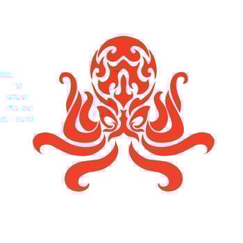 Illustration vector graphic of tribal art design octopus