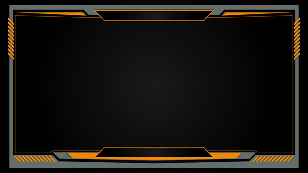 Game live stream interface overlay frames for gamer broadcast. Online streaming banners and menu bars isolated on background. vector