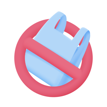 Plastic bags. Plastic waste reduction concept for the planet. 3D illustration. png