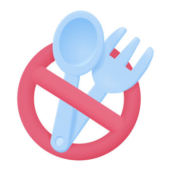 plastic cutlery Plastic reduction concept for the planet. 3D illustration. png