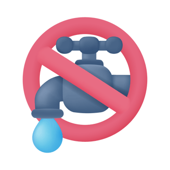 faucet with water droplets Water saving concept for the planet. 3d illustration png