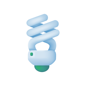 Light bulb save electricity for the earth. 3d illustration png
