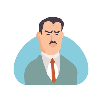 A big boss vector illustration. Businessman.