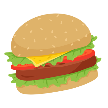 Cheese burger cartoon png