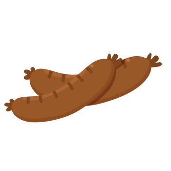 Grilled sausage cartoon png