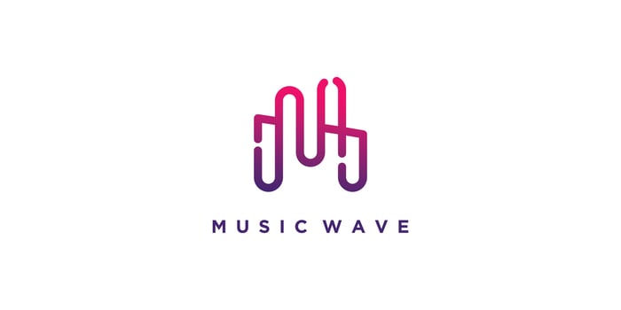 Music logo design collection with modern concept vector