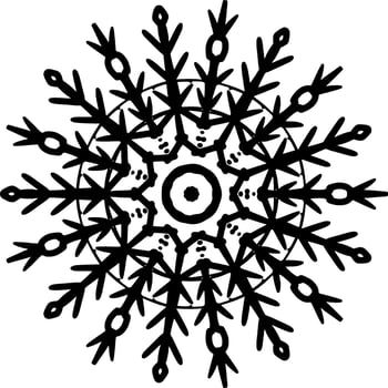 Monochrome ethnic mandala design. Anti-stress coloring page for adults. Hand drawn black and white vector illustration