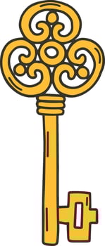 vintage key illustration vector